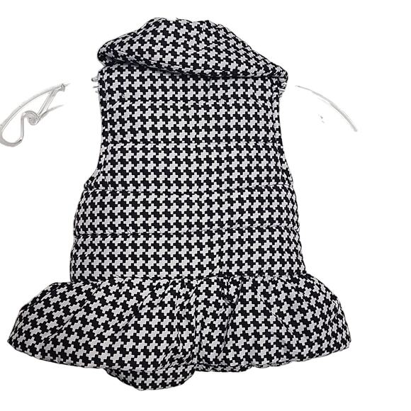 Kids Headquarters Black and White Peplum Puffer Vest, 3T - Picture 6 of 8